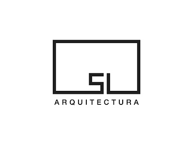 SL Arquitectura architecture arquitectura black logo white