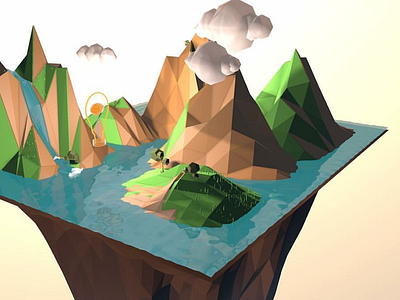 Friendly Wildlands 3d art cinema 4d craft design illustration low poly