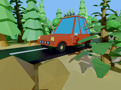 Red Caru 3d art deepak 96mill lowpoly