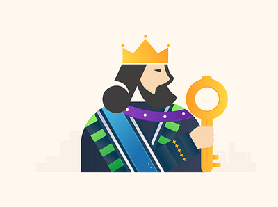 King privilege access deepak 96mill flat icon illustration indian illustrator key king lock privilege security vector