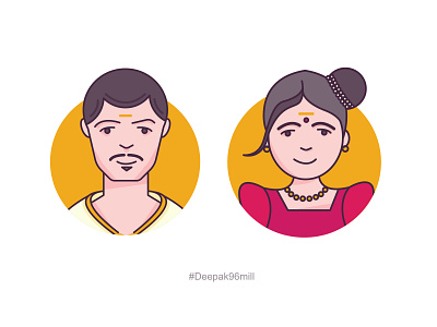 The people of Kerala deepak 96mill icon icon design illustraiton kerala kerala people minimal art