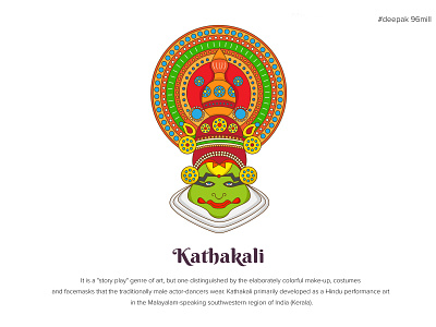 Kathakali deepak 96mill illustraiton indian art form kathakali kathakali illustration kathakali minimal kathakali poster kerala kerala art form