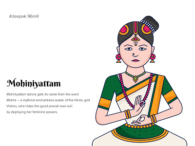 Mohiniyattam deepak 96mill dribbble illustraiton indian art form kerala kerala art from mohiniyattam mohiniyattam design mohiniyattam illustration mohiniyattam poster