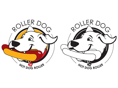 RollerDog Logo branding food funtime graphic design identity illustration logo logo design popcorn