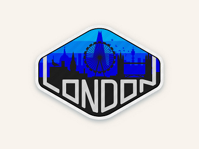 London Badge Design branding illustrator logo london photoshop retro typography