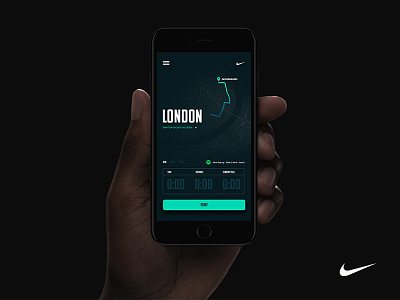 Nike Run App Design app graphic design iphone nike sports ui user ux