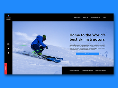 Challenge brief for Maison Sport's landing page design digitaldesign landingpage ui web