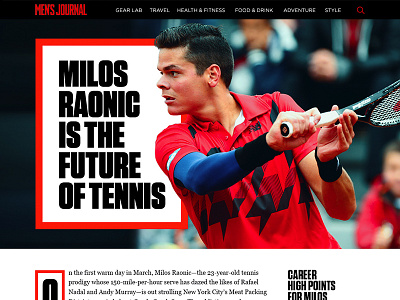 Milos Raonic Article editorial sports tennis