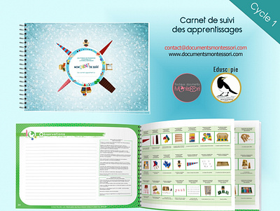 Creation of a LogBook adobe children graphic design illustration illustrator indesign learning logo montessori photoshop toddlers