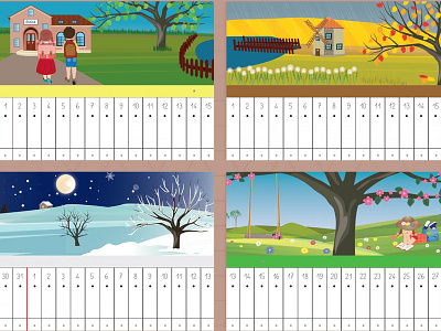 Poutre Du Temps 2018 calendar children learn learning montessori months school teacher weather