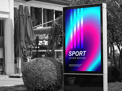 Ultraviolet sports banner. adidas athletic banner branding cover fitness fluid flux futuristic gradient gym liquid neon poster sport ultraviolet vector wavy