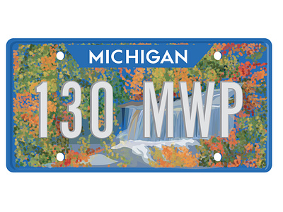 Michigan License Plate Design (Dribbble Weekly Warmup)