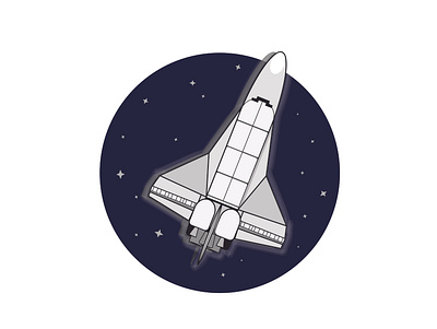 Space Shuttle Icon adobe adobe illustrator adobeillustator flat design graphic design icon illustration illustrator nasa space spaceship vector vector art