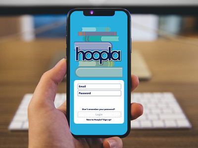 Hoopla Login Screen ReDesign (Dribbble Weekly Warmup)