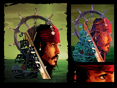 Captain Jack Sparrow Low-Poly Art captain jack sparrow disney illustrator jack sparrow low poly pirates of the carribbean polygon polygon art vector vector art