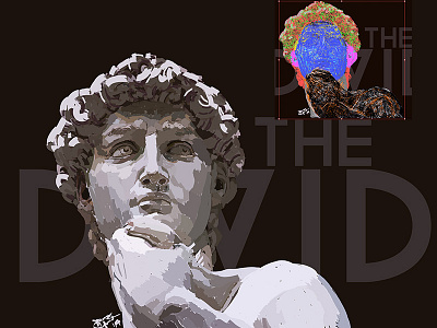 The David Illustrator Painting brush work florence graphic graphic design illustration italy painting the david