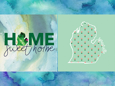 Home Sweet Home "Up North" Designs home sweet home illustrator michigan photoshop pure michigan vector water color