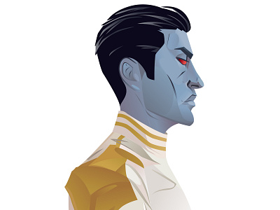 Grand Admiral Thrawn adobe illustrator character design fan art graphic design illustration illustrator star wars thrawn vector vector art