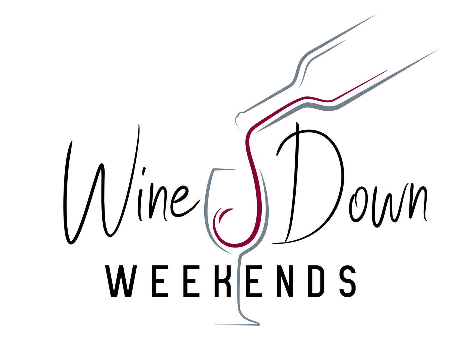 Wine Down Weekends Logo by Donna Ferrante on Dribbble
