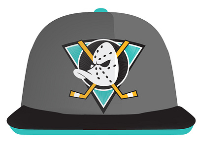 Anaheim Ducks Hat adobe illustrator branding disney ducks graphic design hat hats hockey ice hockey illustration illustrator logo mighty ducks nhl vector vector art