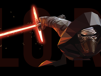 Kylo Ren Low Poly Design - The Force Awakens