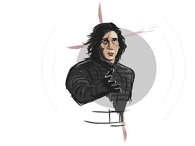 Vector Kylo Ren Sketch