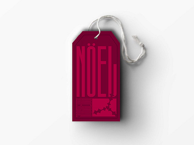 Joyeux Noël Christmas Tag (Dribbble Weekly Rebound)