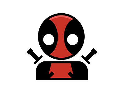 Deadpool digital illustration minimal