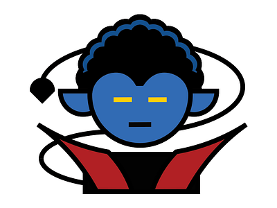 Nightcrawler digital illustration illustrator minimal xmen