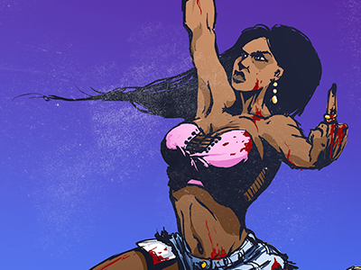 The Last Barfighter (female) art comic design drawing illustration pulp sketch