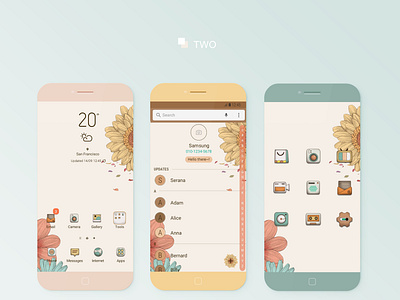 them app childish color design flower icon illustration retro texture ui