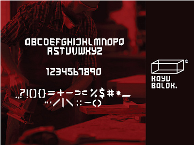 KAYU BALOK FONT branding design font letter logo typogaphy