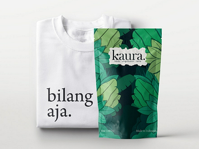 KAURA art branding design illustration leaf logo nature packaging pattern