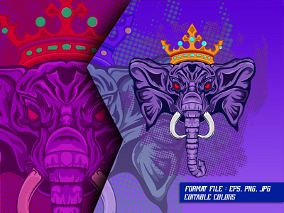 Elephant King Illustration