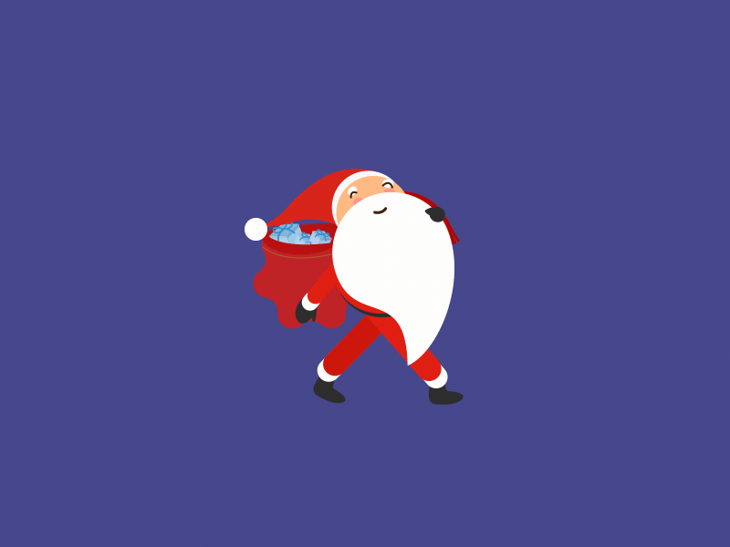 Santa Claus is delivering gift！ animation design