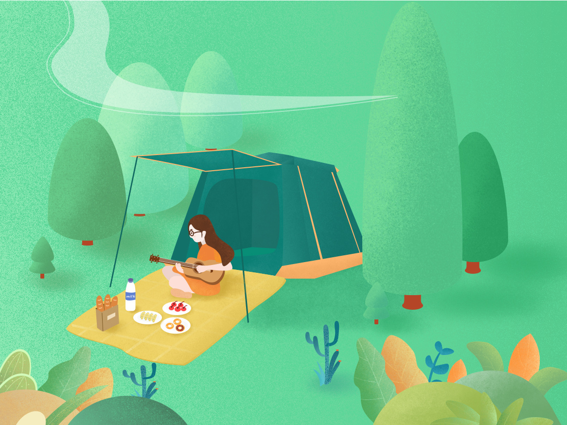 Spring is everywhere. by Ma Yuelan on Dribbble