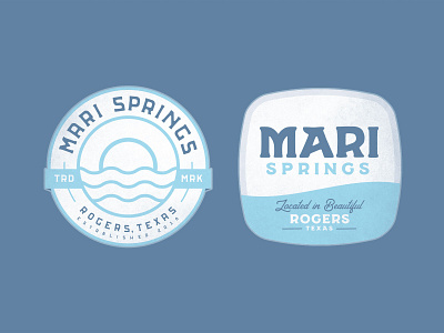 Mari Springs Logo Concept badge branding illustration logo patch resort springs texas water