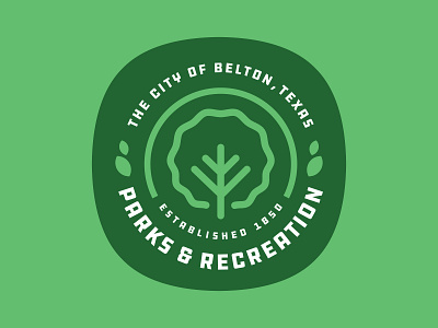 City of Belton Parks & Recreation badge belton brand branding city design illustration logo parks and recreation patch texas