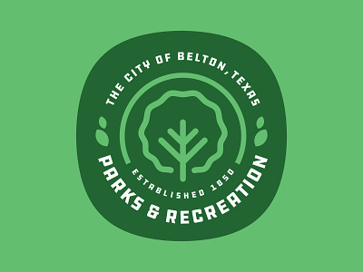 City of Belton Parks & Recreation badge belton brand branding city design illustration logo parks and recreation patch texas