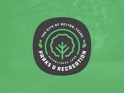 City of Belton Parks & Recreation II badge belton brand branding city design illustration logo parks and recreation patch texas