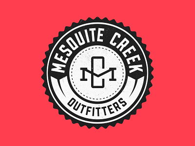 Mesquite Creek Outfitters Badge badge branding design illustration logo mesquite patch texas