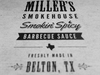 Miller's Smokehouse Sauce Label