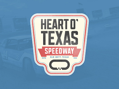 Heart O' Texas Speedway Logo Concept branding dirt illustration logo racing texas track waco