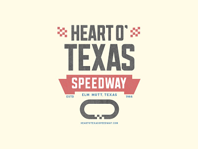 Heart O' Texas Speedway Logo Concept Mark II badge branding dirt illustration logo patch racing shorttrack smalltown speedway texas
