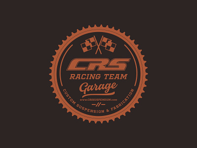 CRS Racing Team Logo automotive badge branding garage illustration logo patch racecar racing texas vector
