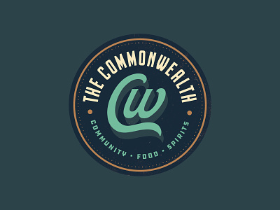 "The Commonwealth" Logo Concept Mark II badge branding commonwealth cw design illustration logo patch texas