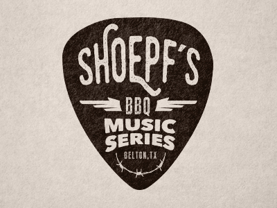 Shoepf's BBQ Music Series Badge bbq belton guitar music series texas
