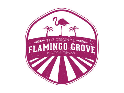 Flamingo Grove Badge Concept badge flamingo logo