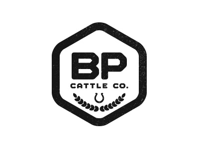 BP Cattle Company Logo Concept badge cattle logo