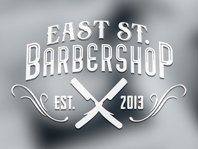 East St. Barbershop Logo Concept barber belton logo
